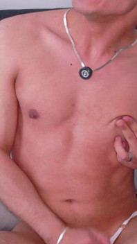 Rubbing My Nipples with Saliva