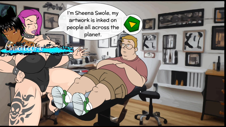 Manor Cookie: Potetované potěšení 2 - Ona je tak dominující a podívejte se na...