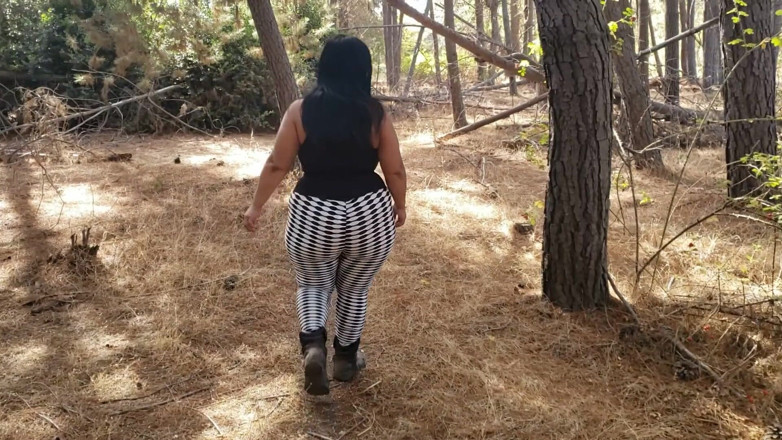 Riderqueen: Stepmom walking in forest