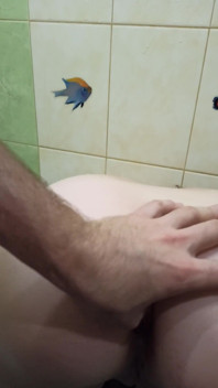 Played with sweet holes of a curvy girl in the bathroom
