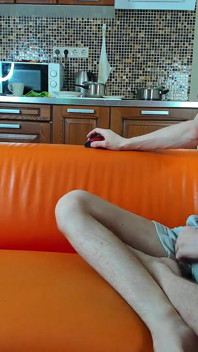 Playing with My Friend's Cock Close to the Camera