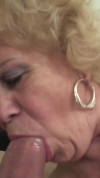 This hot and sexy busty and very horny granny lets her tight and very hairy pussy get wildly fucked