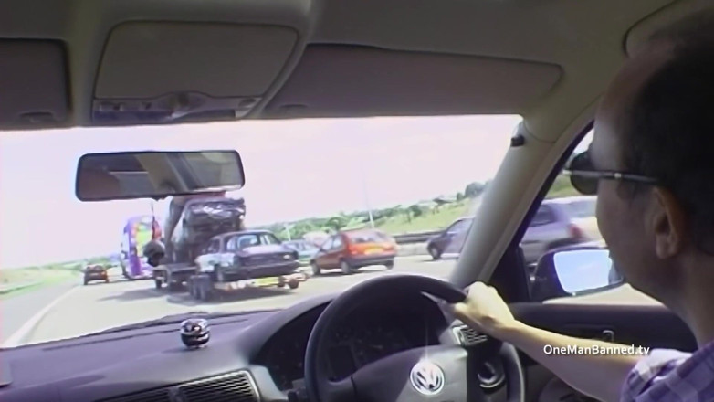 One Man Banned: Sarah Beatie flashing to the truckers