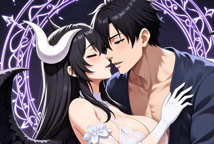 Stories&Anime: Albedo Succubus 神奇的捆绑仪式 激情奶油派 奉献幻想