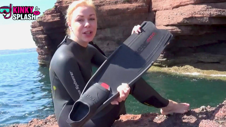 UKCuteGirl Lucy Lauren: Freediving Fetysz Fantasy Fins, Gasps i Underwater Control