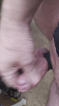 My Friend Sits in a Chair and Jerks His Cock While Watching the Video Until He Orgasms