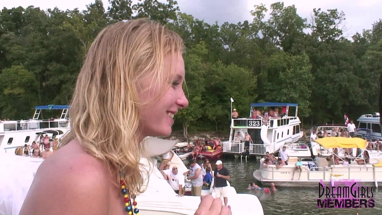 Dream Girls: College chicks show freshly shaved pussy at party cove