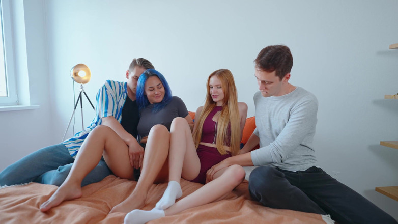 Verlonis: Beginning Swinger Couples Fuck to Camshots in Girls Mouths