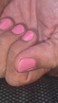 I'm Polishing My Feet and Finger Nails in Pink