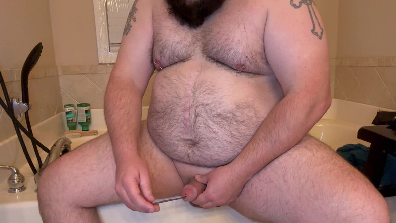 Chubby Freak: Przebity gruby facet Brzmiący z 3mm - 4mm i 5mm - 6mm Hegar