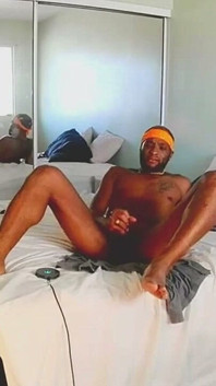 Sexy Jerk in a Blue Thong
