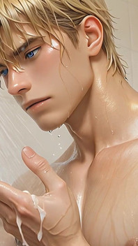 This Athletic Blonde Guy Having Post Orgasm Moment in the Shower Will Drive You Crazy