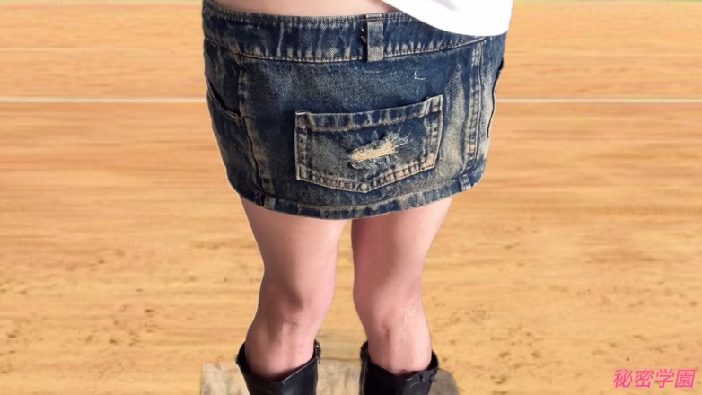 SecretGakuen: Inserir um vibrador anal em uma minissaia de bota secretgakuen