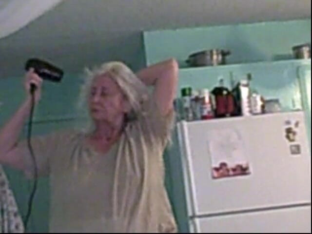 BBW nurse Vicki adventures with friends: Granny blows her hair