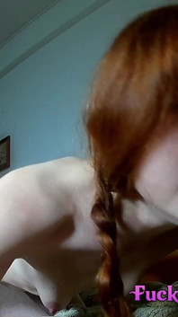 Redhead Skinny Amateur Fucked by Mature Fat Man