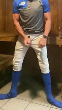 Jockdad87 Edges in the Sauna Blue Baseballgear