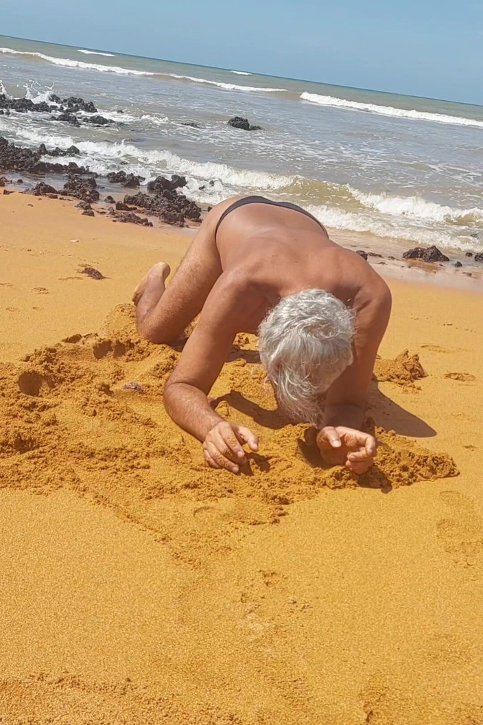 Ladysilvas: Ladysilva on the Beach in Panties Hot Ass