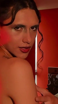 Splendid Femboy with Her Beautiful Face and Delicate Body Her Makeup Makes Her Look Like a Goddess