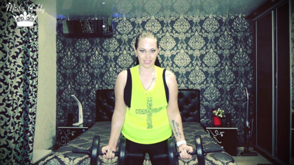 Goddess Misha Goldy: Beating my weight lifting challenge! More than 80 repeats for biceps
