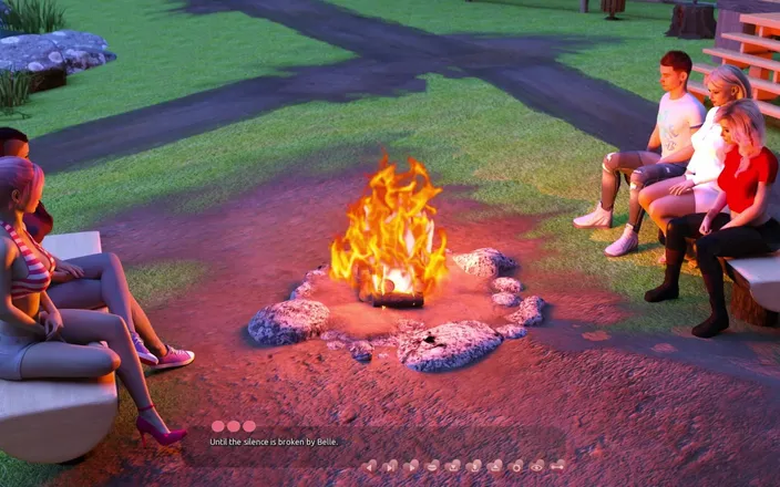 3D cartoon porn: Helping the Hotties 36: Campfire Confessions - Life Stories Under the Stars