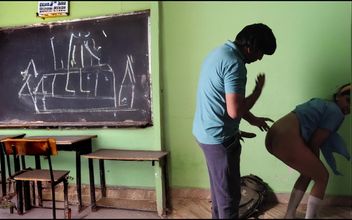 Indian Couples Sex in Uniform After the Class