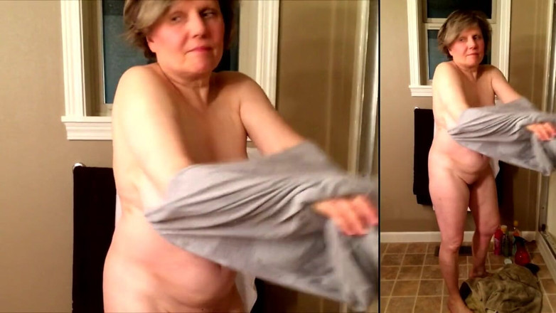 MarieRocks: Voluptuous 60+ hottie does housework naked