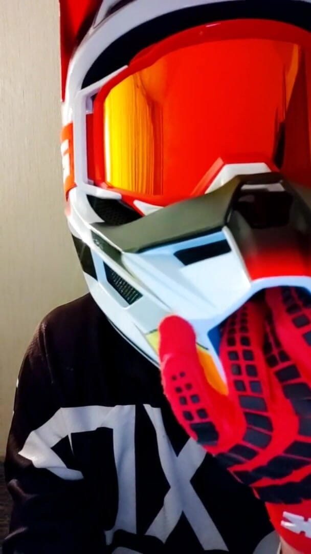 Mx Motoboy Cumming on Mx Helmet (Sneakersmax98)