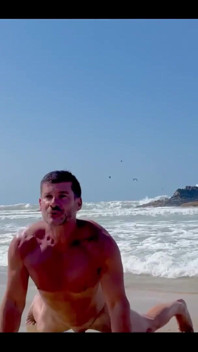 Naked Workout in Zipolite Mexico. Jumping Jacks with a Sprawl