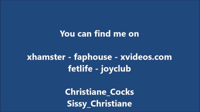 Christiane Cocks: Christianes Hard Cock com Cockring Cums in a Condom Estimulado...