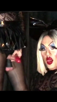 Kara Fetishdoll in Shiny Black Fetish Outfit