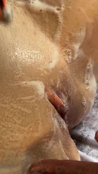 I Was Shaving My Wife's Pussy When My Finger Fell Into Her Soapy Ass