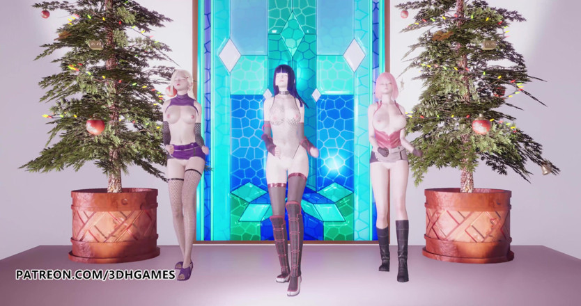 3D-Hentai Games: Twice - Feel special nude dance Ino Sakura Hinata 3D erotic dance...