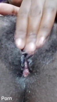 Squeezing My Tits Rubbing Fingering My Pink Black Pussy Cumming Hard