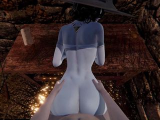 Hentai Smash: Відео від першої особи, трахає гарячу мілфу-вампір леді Дімітреску в секс-підземеллі. Оселя зла, село 3d хентай.