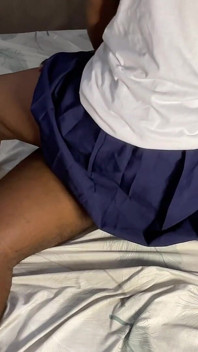 Studentessa africana salta il college per scopare il patrigno di sugar