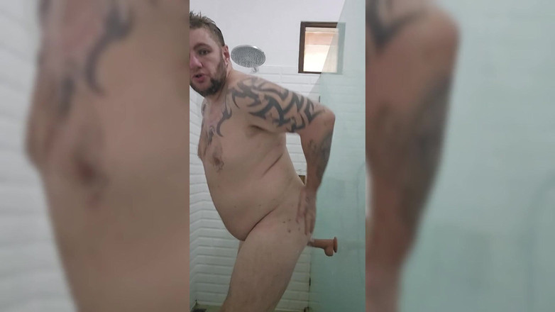 Jimbob Star GAY: Jimbob seifige dusche dildoritt