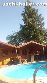 Outdoor in the Pool with Turkish Born Slut Jasmin Babe