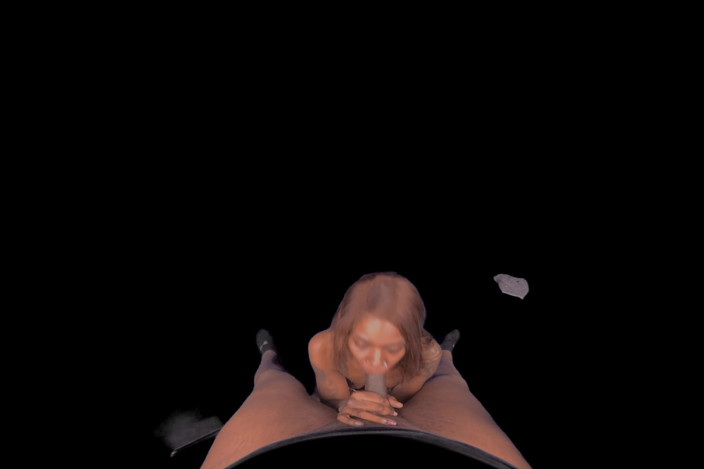 Ebony VR solos virtual reality adult films: Şüpheli üvey baba - minyon zenci bakış açısı oral seks
