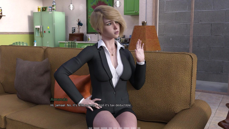 3D Cartoon Porn: 僕の寮215 - デビーはデートでレストランでマートに胸を見せつける