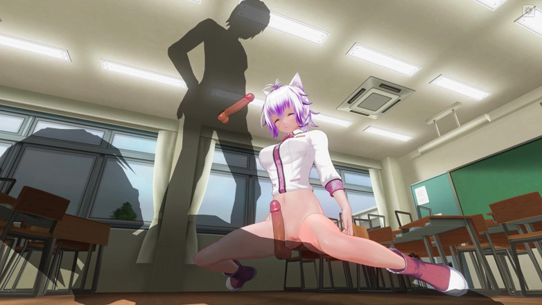 H3DC: Fată studentă 3D HENTAI suge și călărește pula prietenului ei