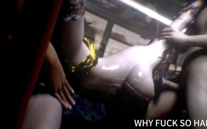 Why fuck so hard: 3d косплей супер модель гола, її величезні цицьки так сильно відтрахали в її мокру пизду