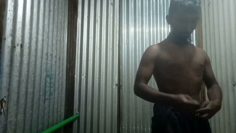 Gay sex video 1: Nudy Shower and Masturbate