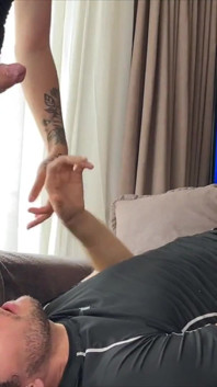 Harry Jen Big Load After Deep Anal and Rimming the Top's Ass in an Online Stream