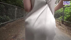 Far East pornography: Steamy T Back Stroll with a First Time Outdoor Peach...