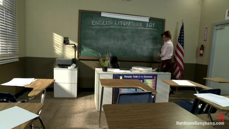 Hardcore Gangbang by Kink: Hot MILF Teacher with Giant Tits Gangbanged by Students! Double...
