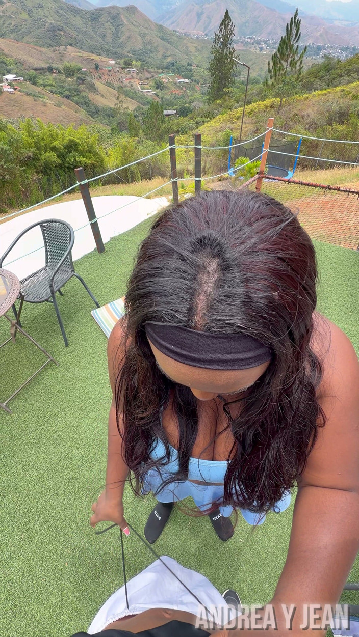 AndreaAndJean: A Gorgeous Ebony MILF Fucks Her Trainer, Who’s Got a...