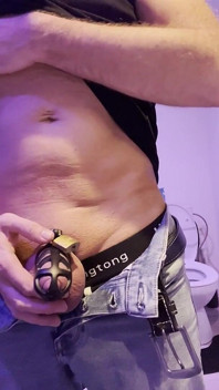 Sub Puppy Explodes Cum After Release of His Chastity Cage