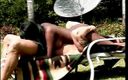 Black Jass: Ebenholz-schätzchen mit dicken titten wird im freien geknallt