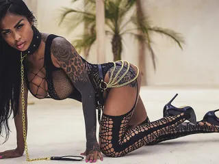 Asian Tattooed Mistress Squirts and Masturbates