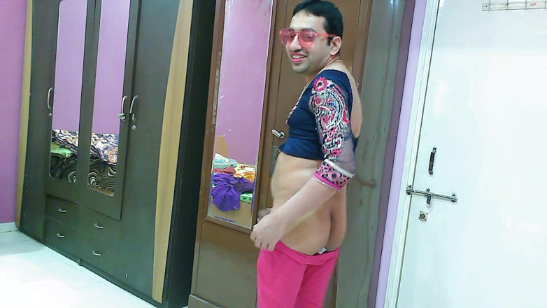 Cute & Nude Crossdresser: Sweet sissy crossdresser femboy Sweet Lollipop in a top with...